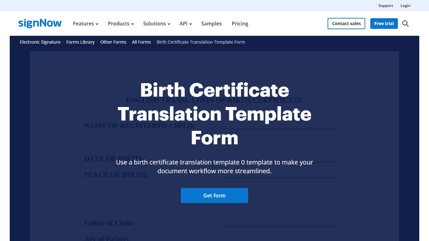 Birth Certificate Translation Template Form: the Form in Seconds - Fill ...